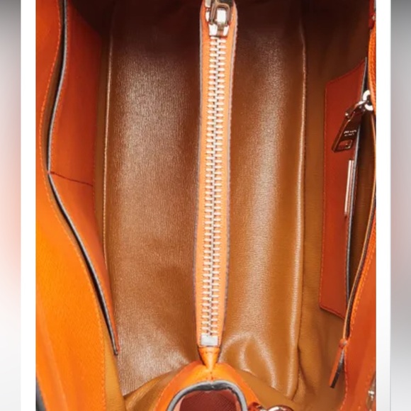 Prada Saffiano Cuir Leather Twin Tote large Bag - Picture 10 of 11